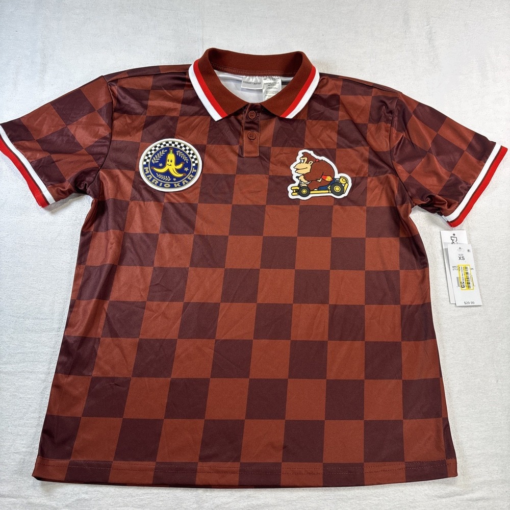 Mario Kart Donkey Kong Polo Golf Shirt Men's XS